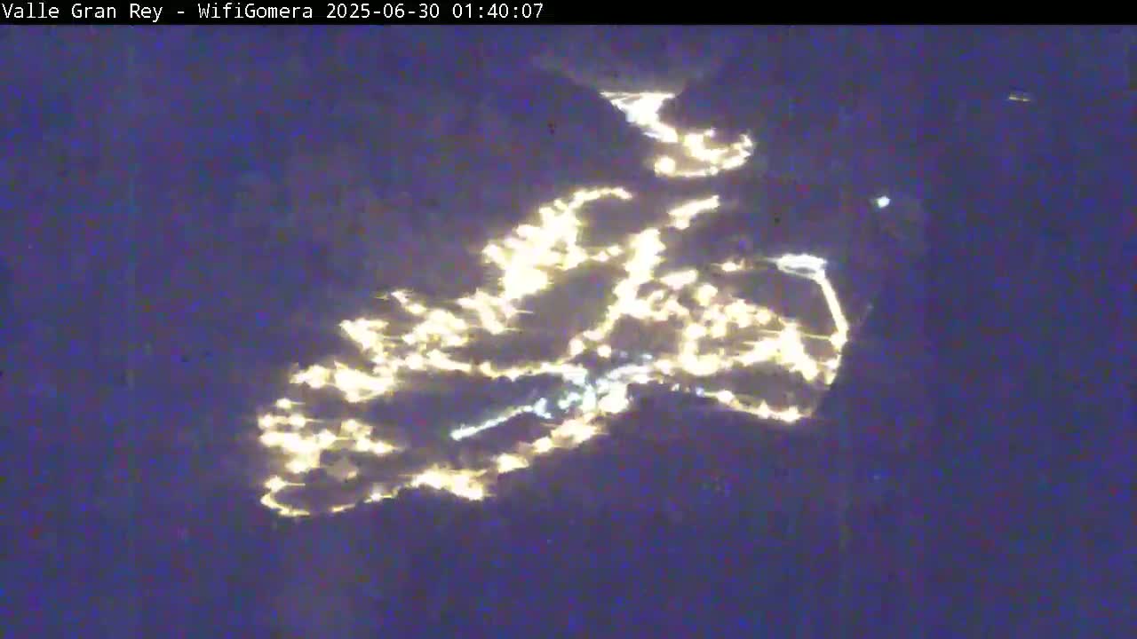 La Gomera, Valle Gran Rey & La Calera Live Cam -  Santa Cruz de Tenerife, Canary Islands, Spain