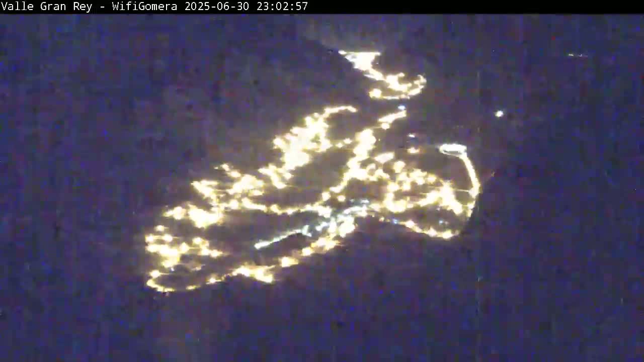 La Gomera, Valle Gran Rey & La Calera Live Cam -  Santa Cruz de Tenerife, Canary Islands, Spain