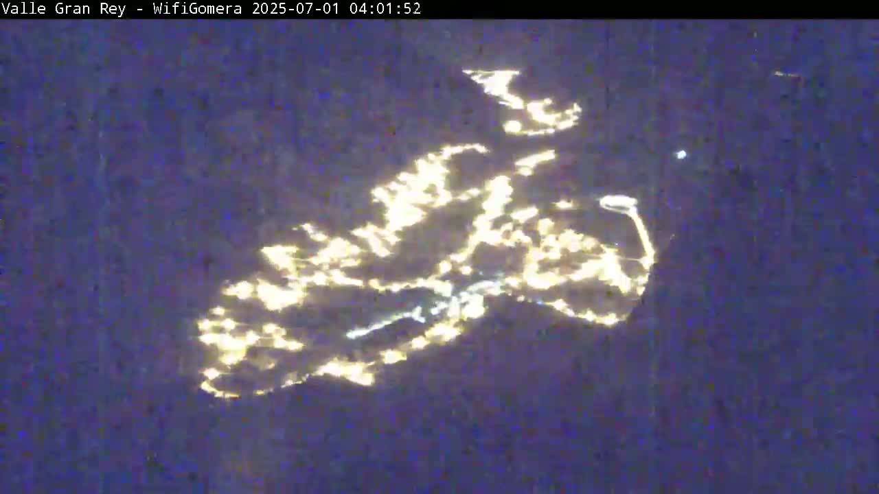 La Gomera, Valle Gran Rey & La Calera Live Cam -  Santa Cruz de Tenerife, Canary Islands, Spain