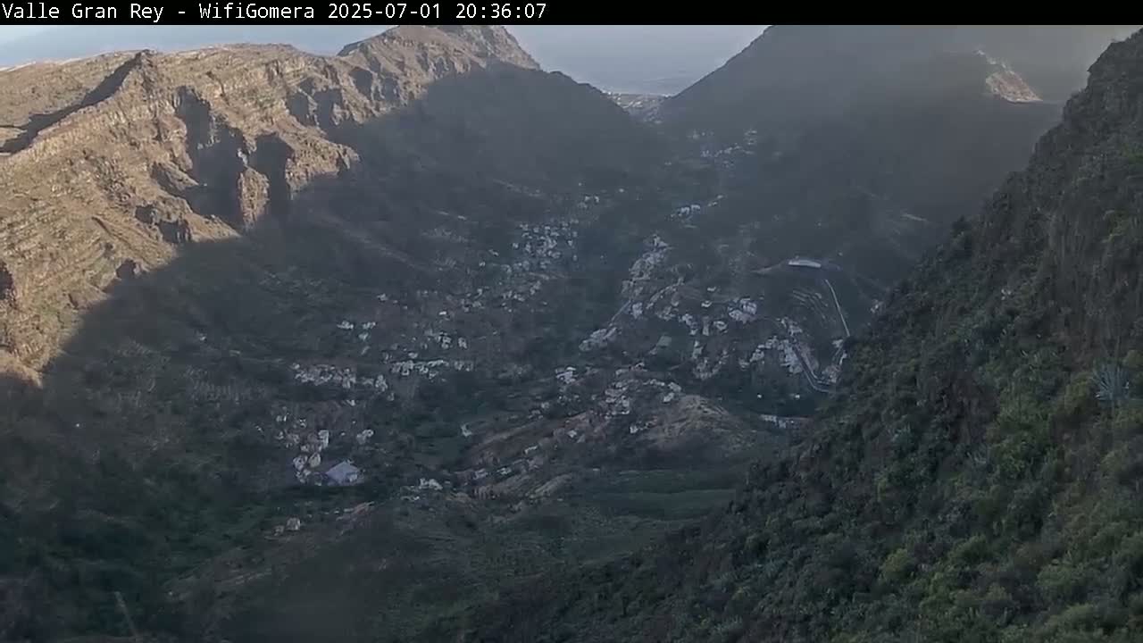 La Gomera, Valle Gran Rey & La Calera Live Cam -  Santa Cruz de Tenerife, Canary Islands, Spain