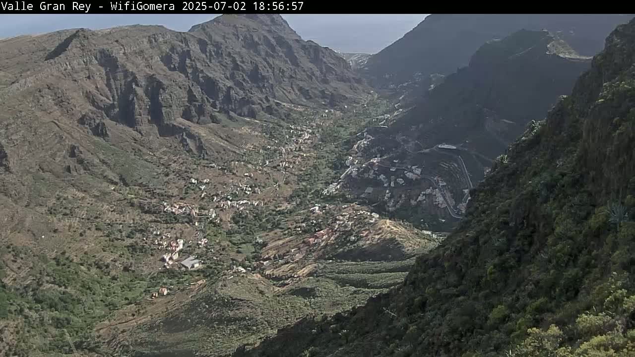 La Gomera, Valle Gran Rey & La Calera Live Cam -  Santa Cruz de Tenerife, Canary Islands, Spain