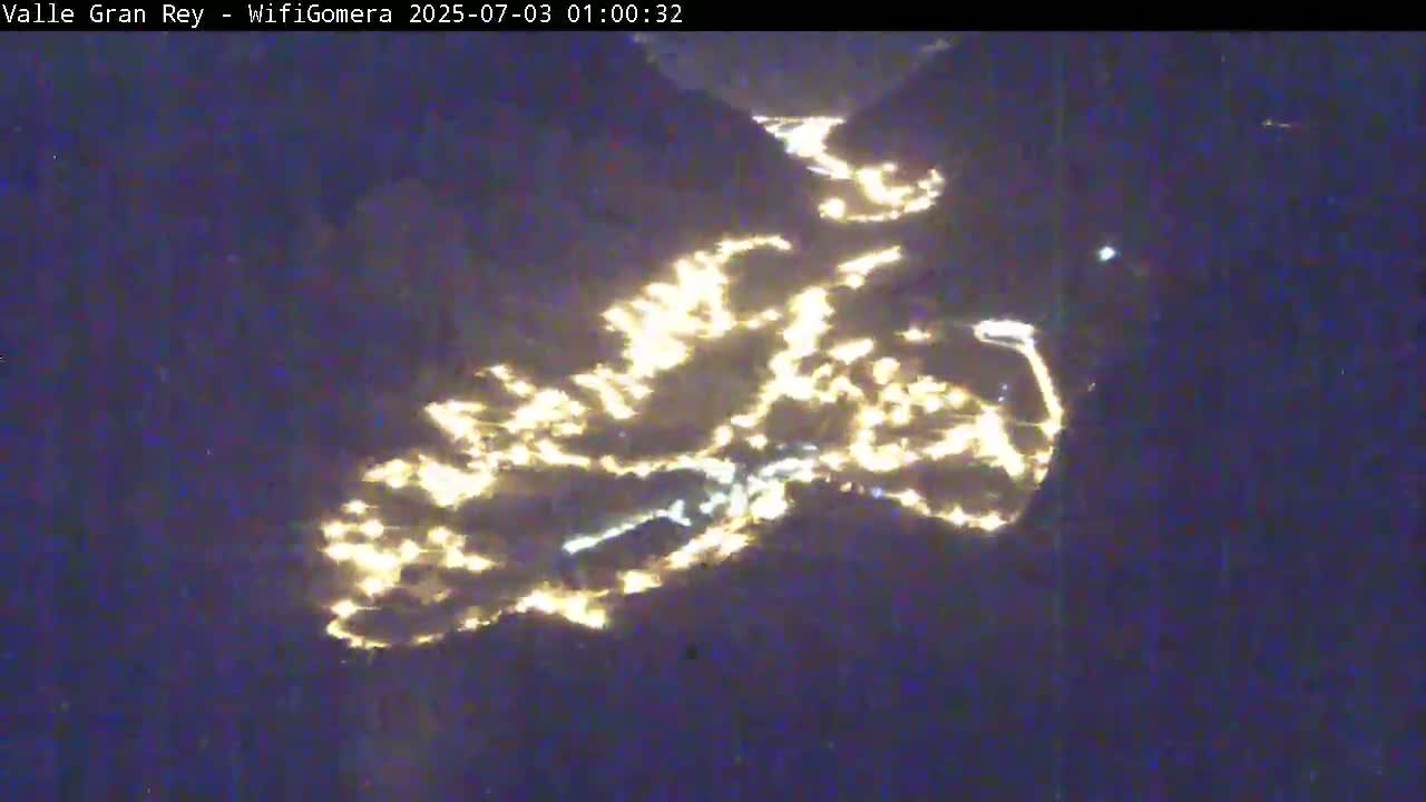 La Gomera, Valle Gran Rey & La Calera Live Cam -  Santa Cruz de Tenerife, Canary Islands, Spain