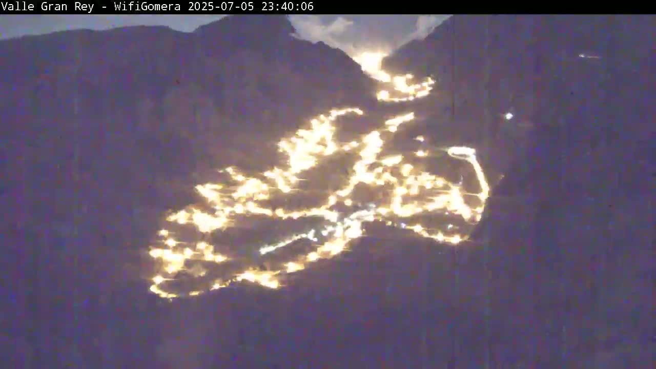 La Gomera, Valle Gran Rey & La Calera Live Cam -  Santa Cruz de Tenerife, Canary Islands, Spain