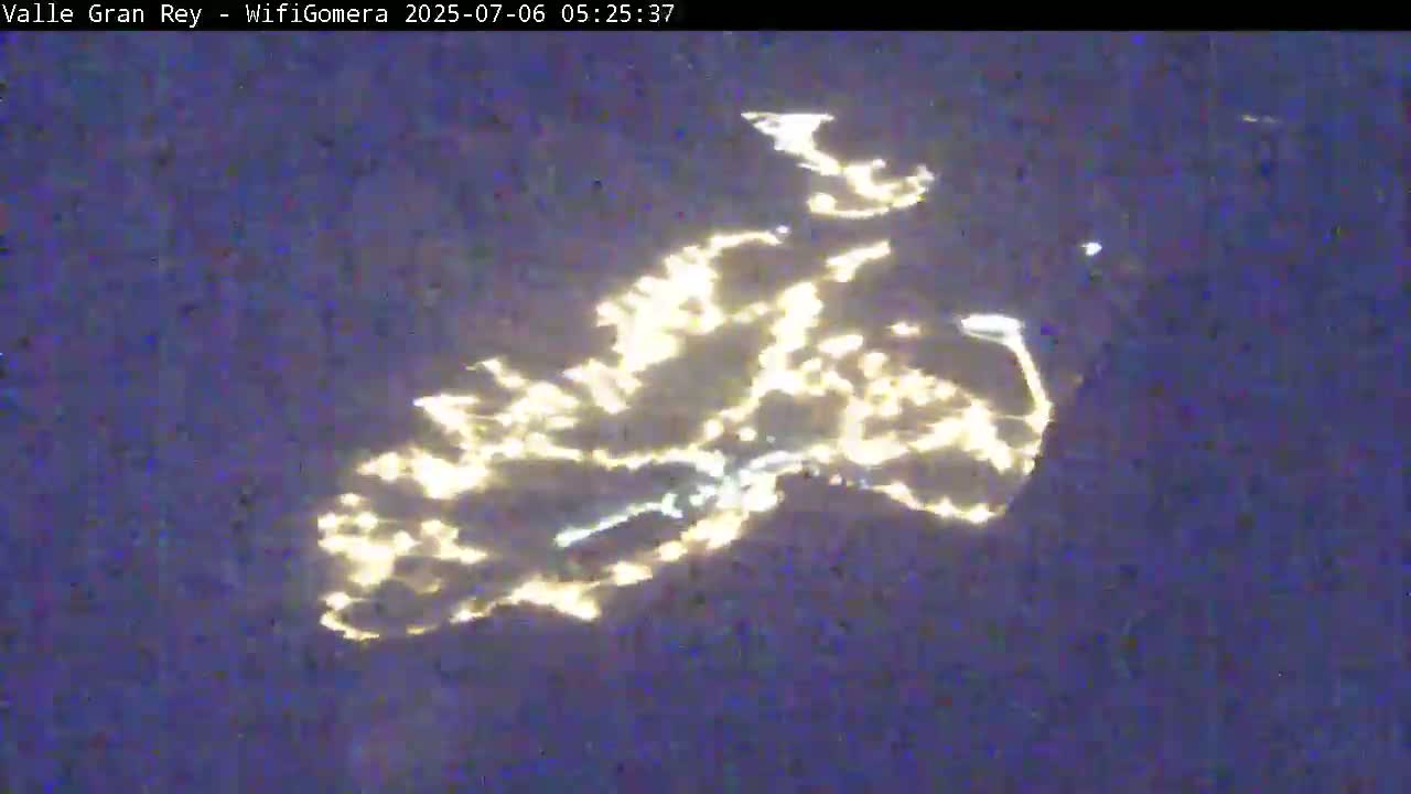 La Gomera, Valle Gran Rey & La Calera Live Cam -  Santa Cruz de Tenerife, Canary Islands, Spain