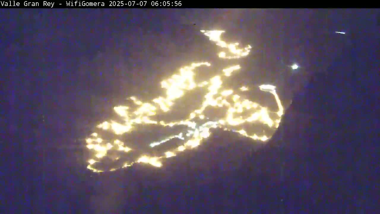 La Gomera, Valle Gran Rey & La Calera Live Cam -  Santa Cruz de Tenerife, Canary Islands, Spain