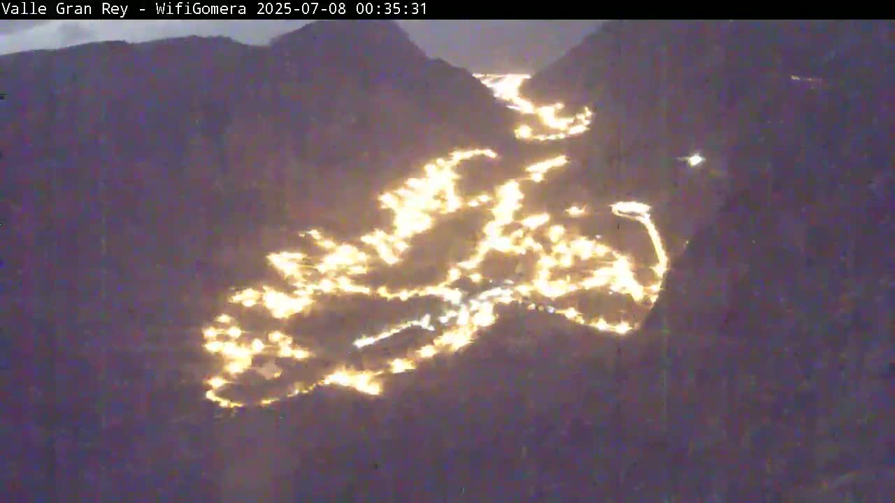 La Gomera, Valle Gran Rey & La Calera Live Cam -  Santa Cruz de Tenerife, Canary Islands, Spain