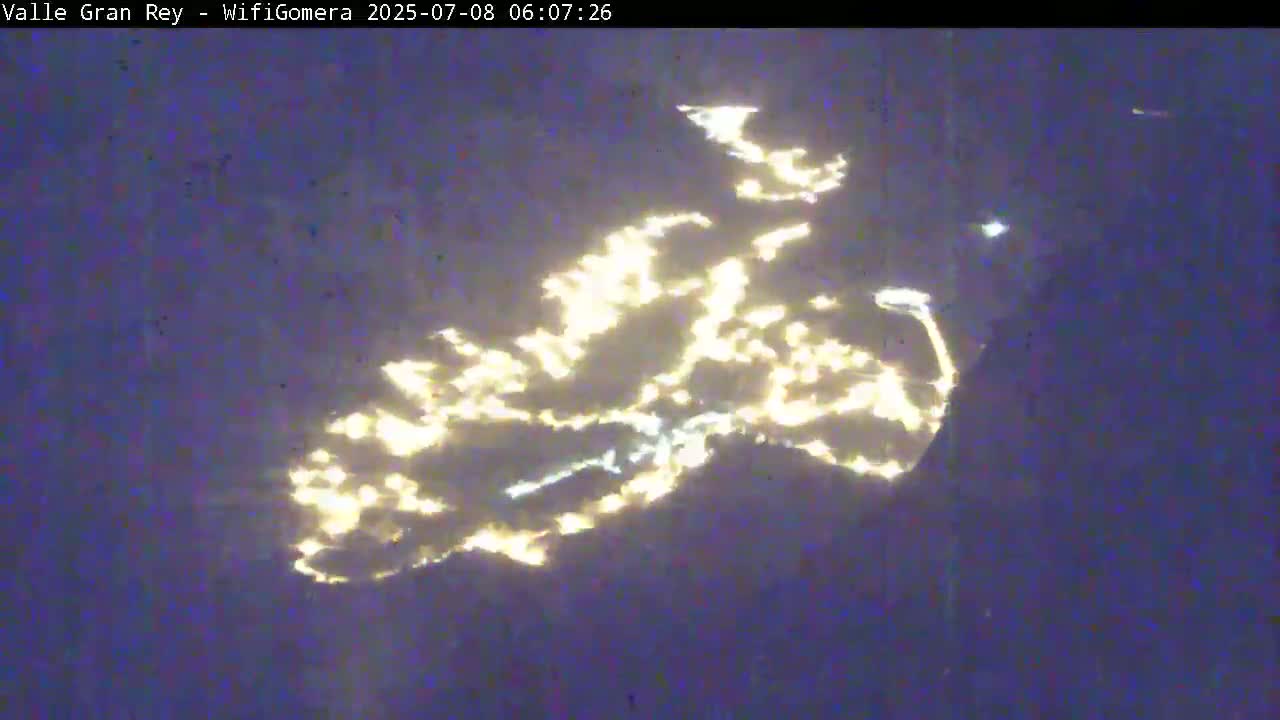 La Gomera, Valle Gran Rey & La Calera Live Cam -  Santa Cruz de Tenerife, Canary Islands, Spain
