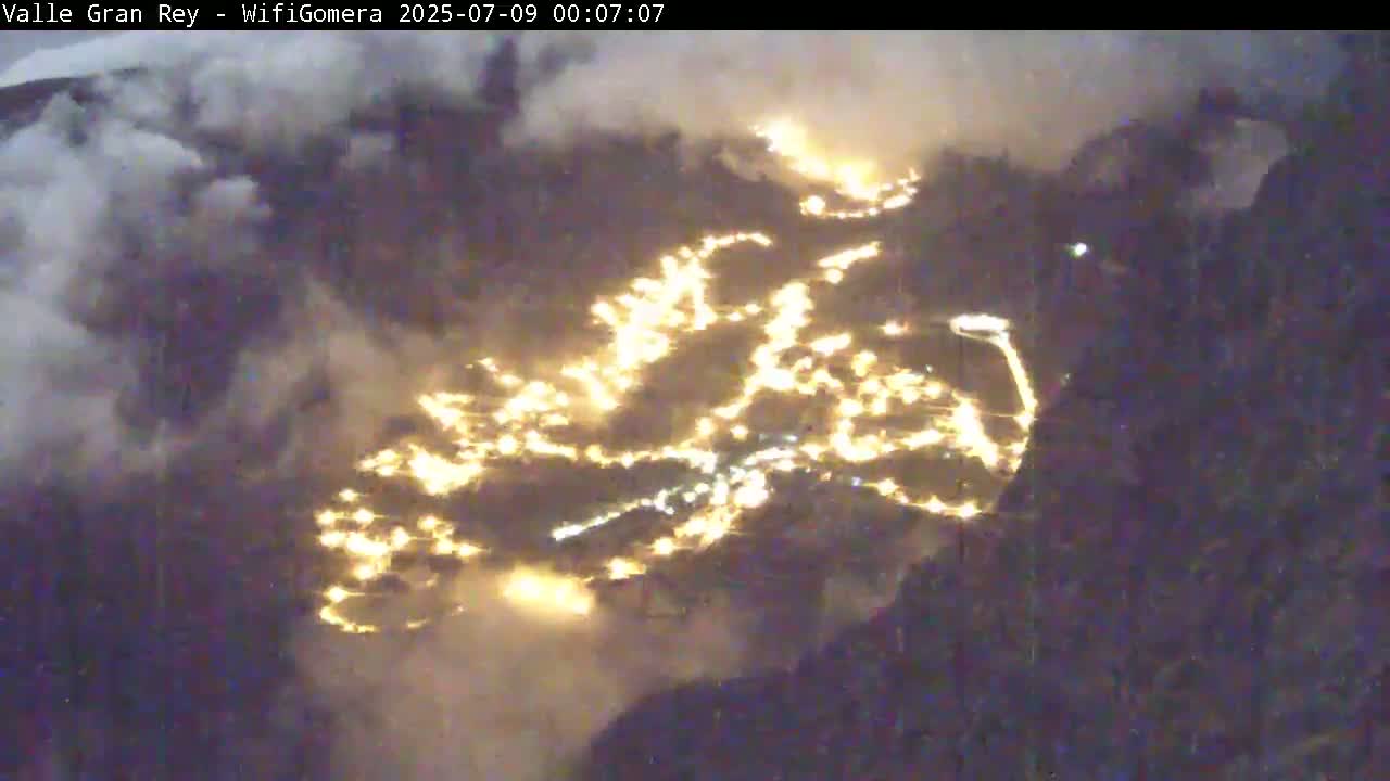 La Gomera, Valle Gran Rey & La Calera Live Cam -  Santa Cruz de Tenerife, Canary Islands, Spain