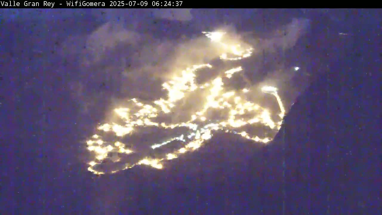 La Gomera, Valle Gran Rey & La Calera Live Cam -  Santa Cruz de Tenerife, Canary Islands, Spain