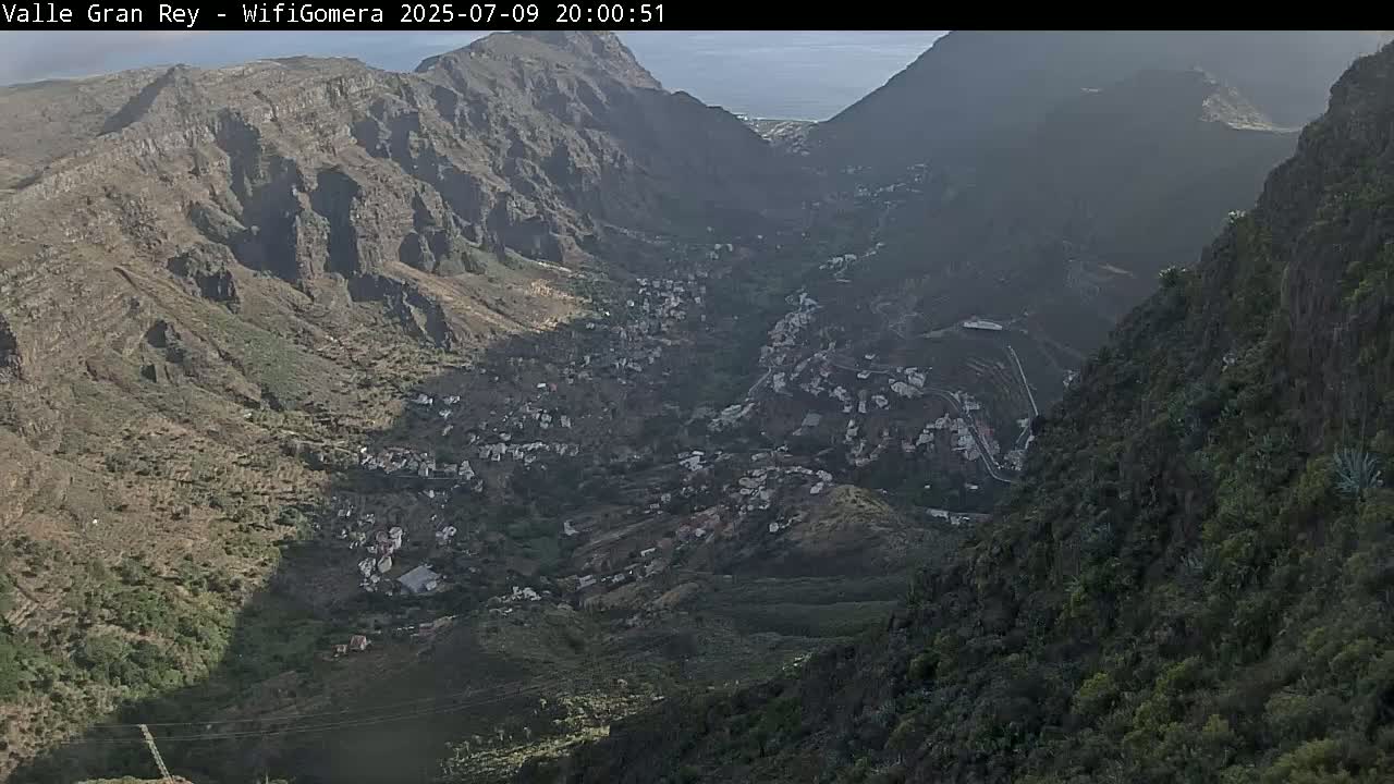 La Gomera, Valle Gran Rey & La Calera Live Cam -  Santa Cruz de Tenerife, Canary Islands, Spain