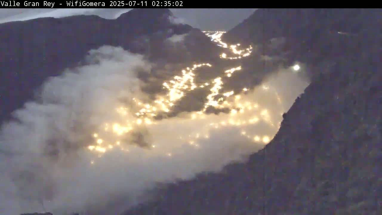 La Gomera, Valle Gran Rey & La Calera Live Cam -  Santa Cruz de Tenerife, Canary Islands, Spain