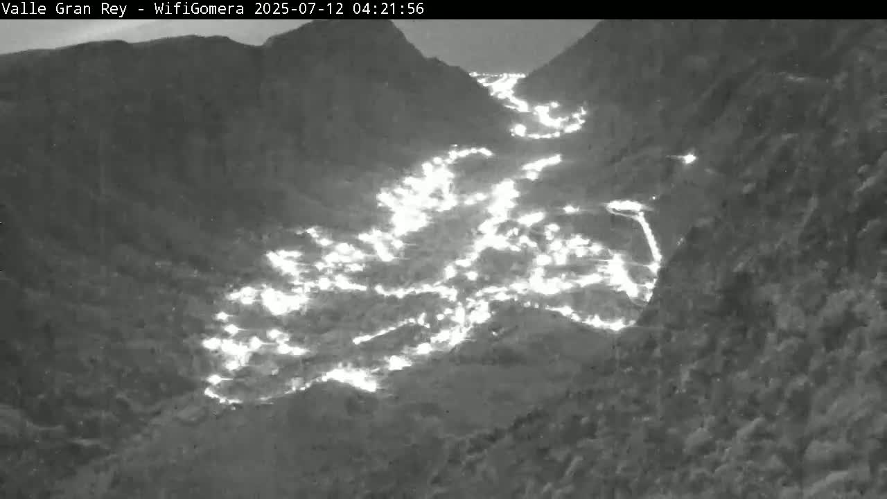La Gomera, Valle Gran Rey & La Calera Live Cam -  Santa Cruz de Tenerife, Canary Islands, Spain