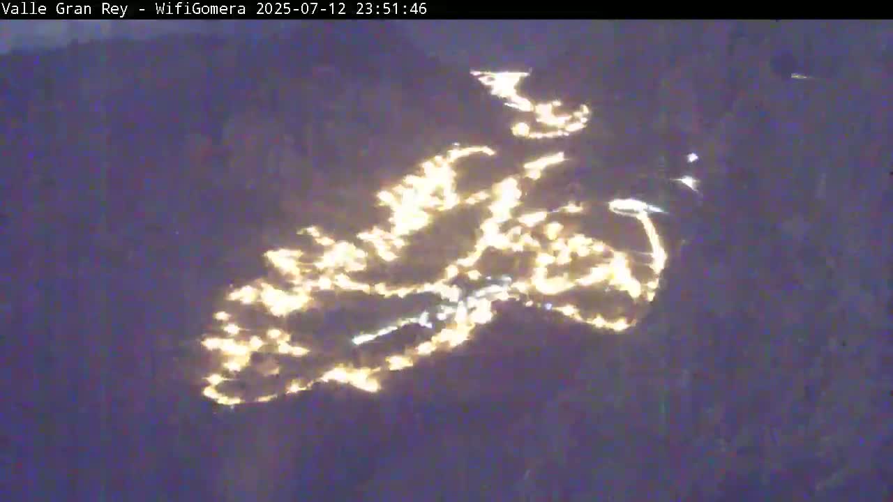 La Gomera, Valle Gran Rey & La Calera Live Cam -  Santa Cruz de Tenerife, Canary Islands, Spain