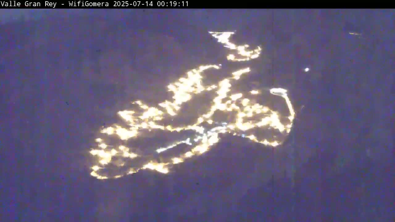 La Gomera, Valle Gran Rey & La Calera Live Cam -  Santa Cruz de Tenerife, Canary Islands, Spain