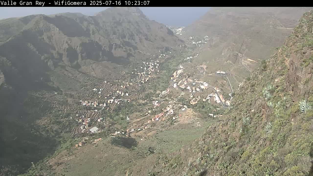 La Gomera, Valle Gran Rey & La Calera Live Cam -  Santa Cruz de Tenerife, Canary Islands, Spain