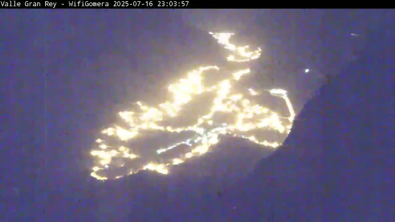 La Gomera, Valle Gran Rey & La Calera Live Cam -  Santa Cruz de Tenerife, Canary Islands, Spain