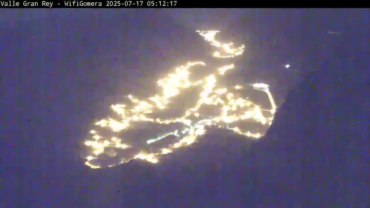La Gomera, Valle Gran Rey & La Calera Live Cam -  Santa Cruz de Tenerife, Canary Islands, Spain