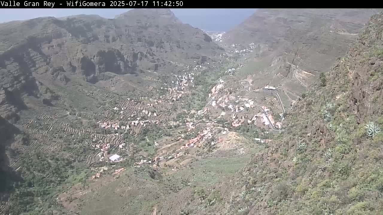 La Gomera, Valle Gran Rey & La Calera Live Cam -  Santa Cruz de Tenerife, Canary Islands, Spain