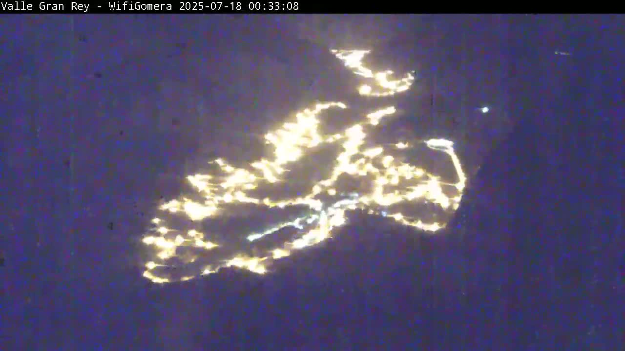 La Gomera, Valle Gran Rey & La Calera Live Cam -  Santa Cruz de Tenerife, Canary Islands, Spain