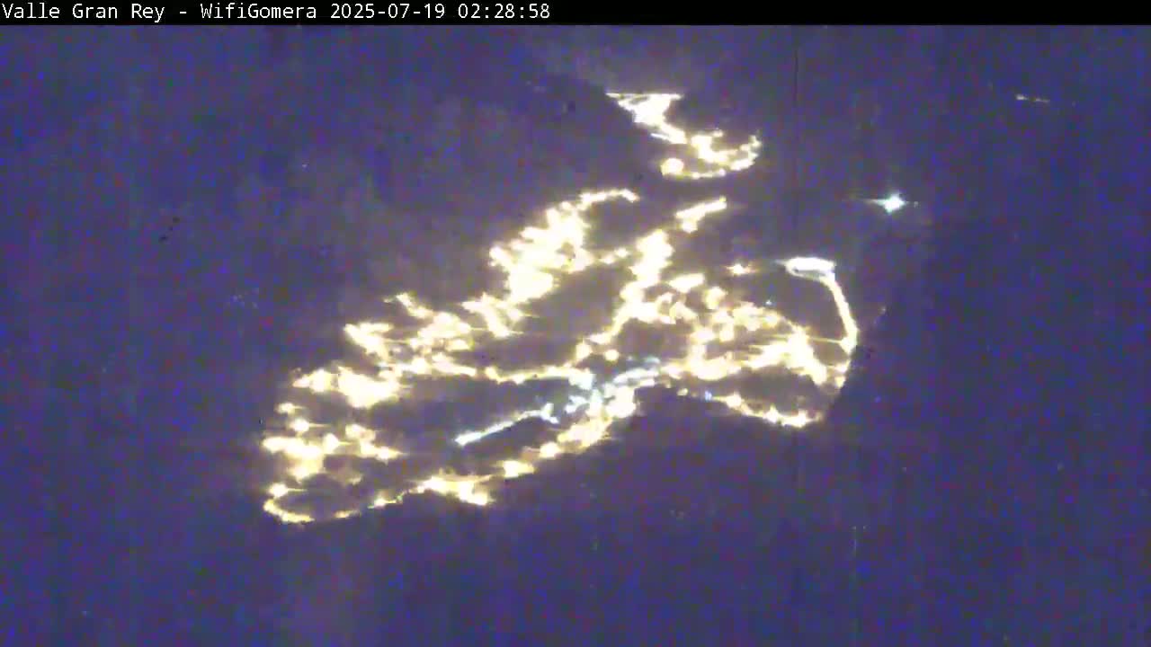 La Gomera, Valle Gran Rey & La Calera Live Cam -  Santa Cruz de Tenerife, Canary Islands, Spain