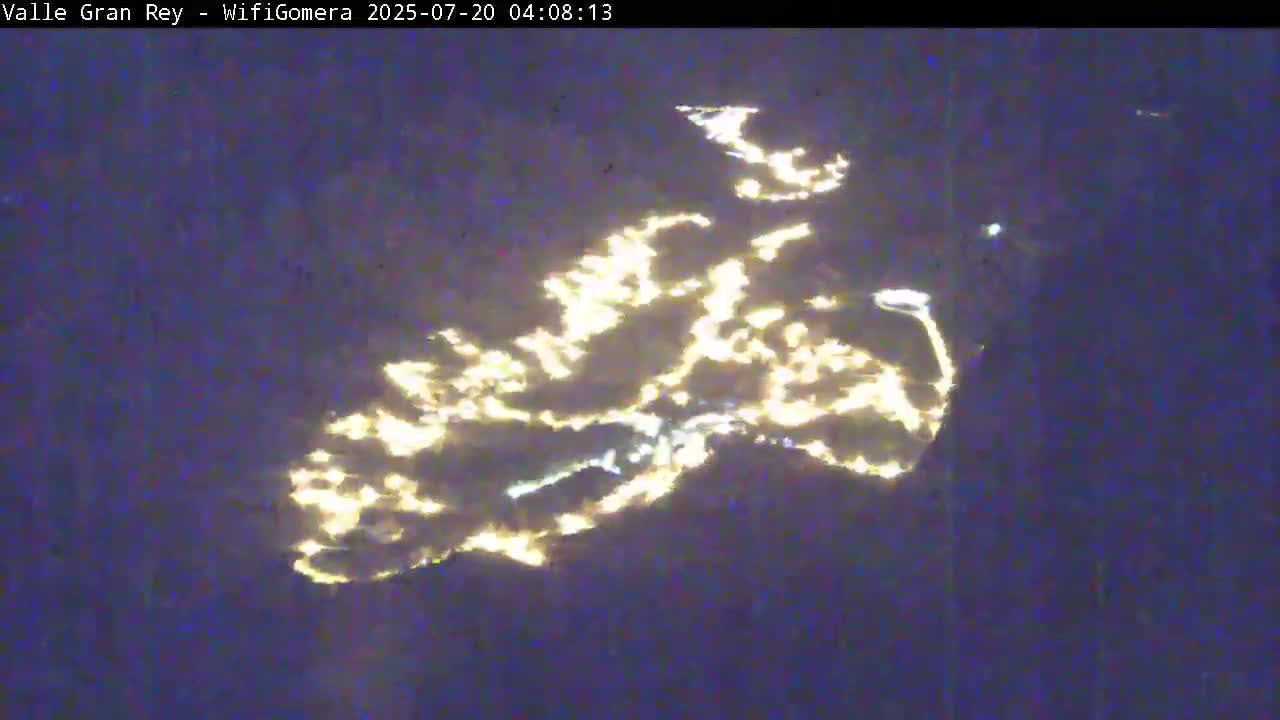 La Gomera, Valle Gran Rey & La Calera Live Cam -  Santa Cruz de Tenerife, Canary Islands, Spain