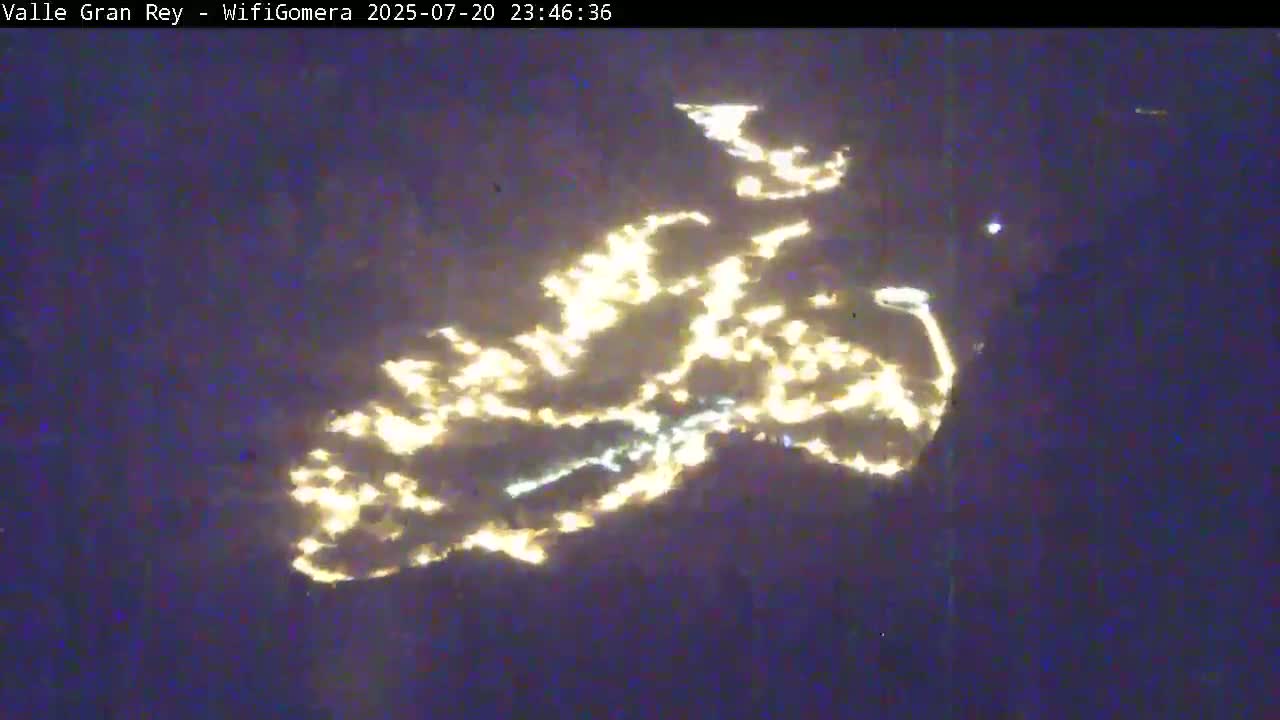 La Gomera, Valle Gran Rey & La Calera Live Cam -  Santa Cruz de Tenerife, Canary Islands, Spain