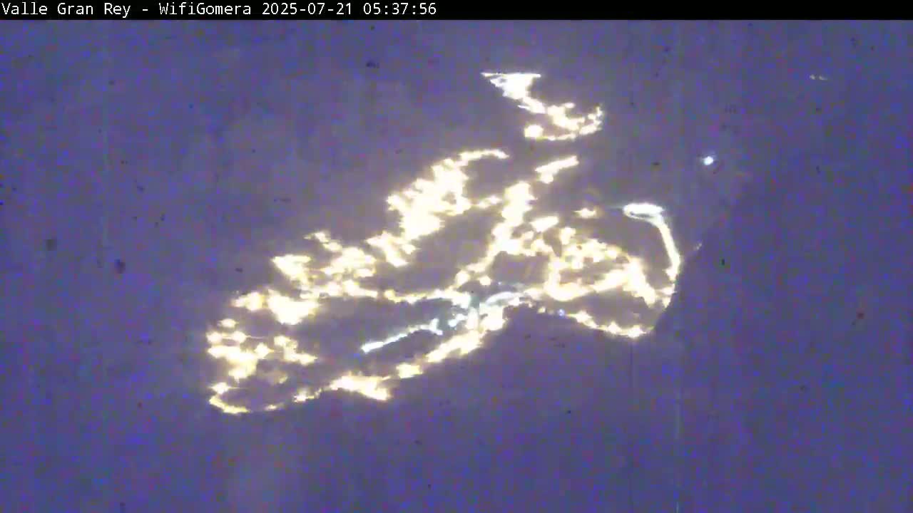 La Gomera, Valle Gran Rey & La Calera Live Cam -  Santa Cruz de Tenerife, Canary Islands, Spain