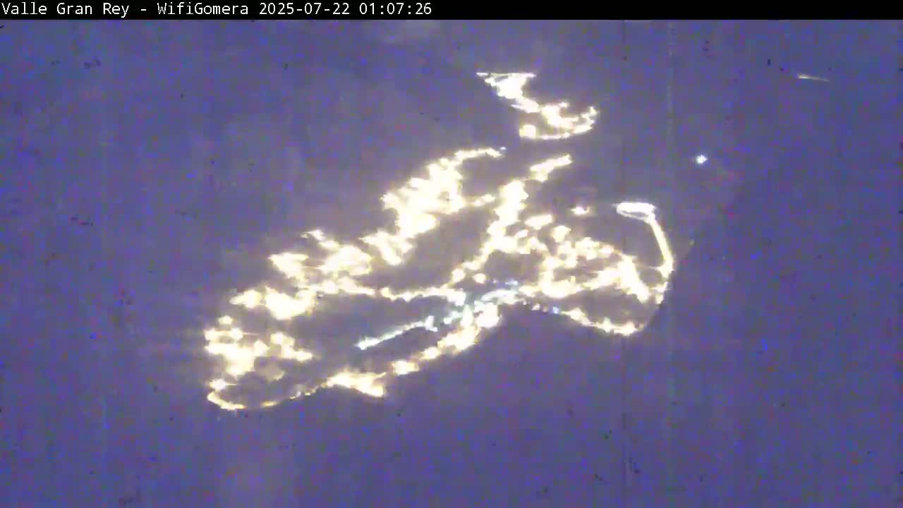 La Gomera, Valle Gran Rey & La Calera Live Cam -  Santa Cruz de Tenerife, Canary Islands, Spain