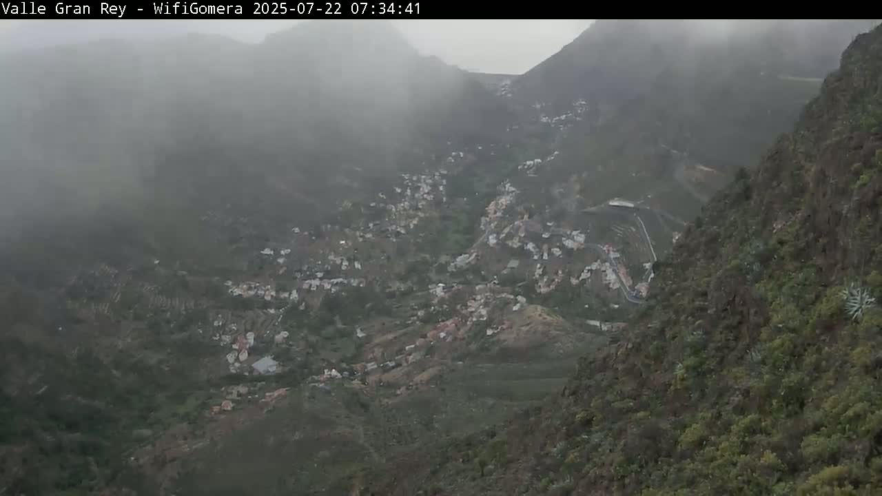 La Gomera, Valle Gran Rey & La Calera Live Cam -  Santa Cruz de Tenerife, Canary Islands, Spain