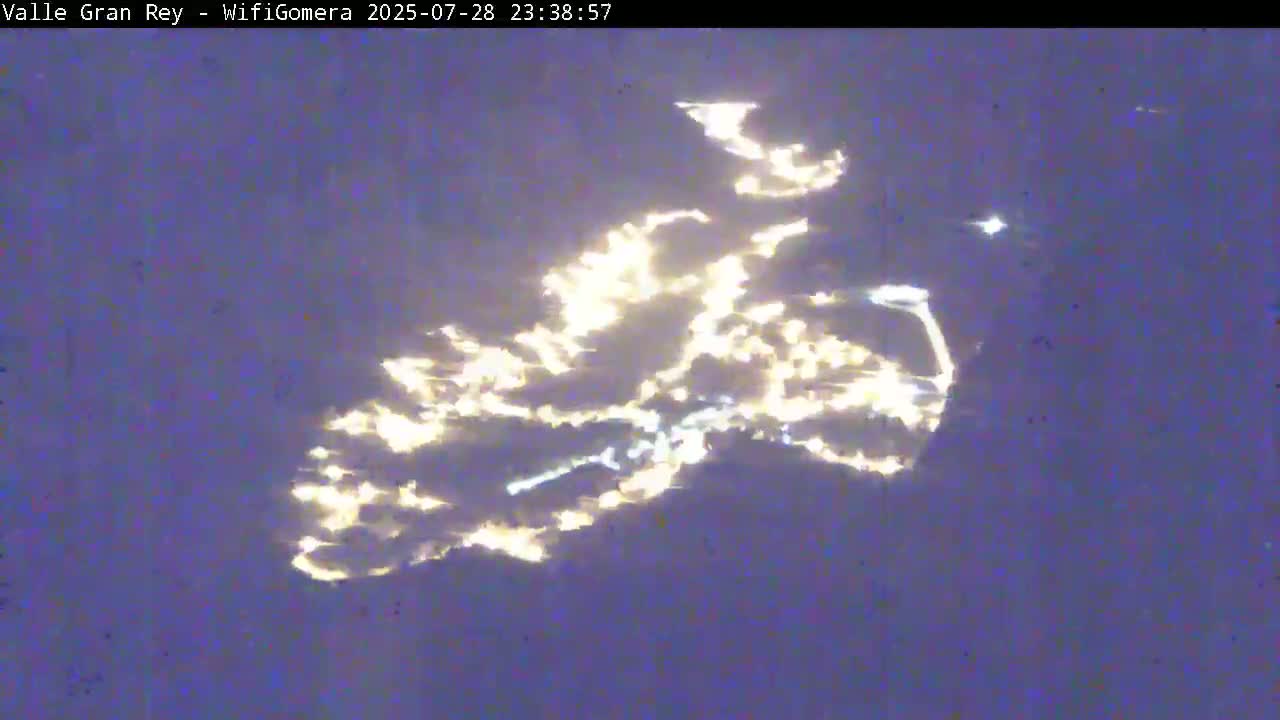 La Gomera, Valle Gran Rey & La Calera Live Cam -  Santa Cruz de Tenerife, Canary Islands, Spain