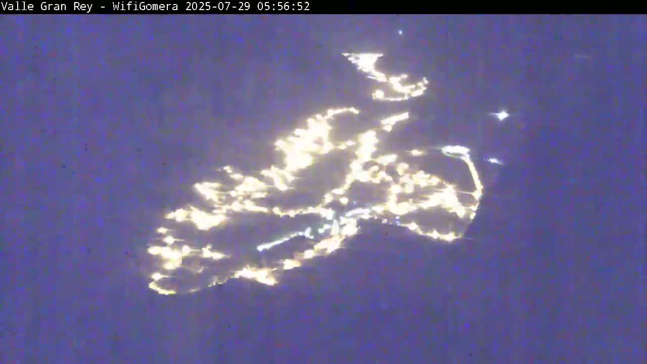 La Gomera, Valle Gran Rey & La Calera Live Cam -  Santa Cruz de Tenerife, Canary Islands, Spain