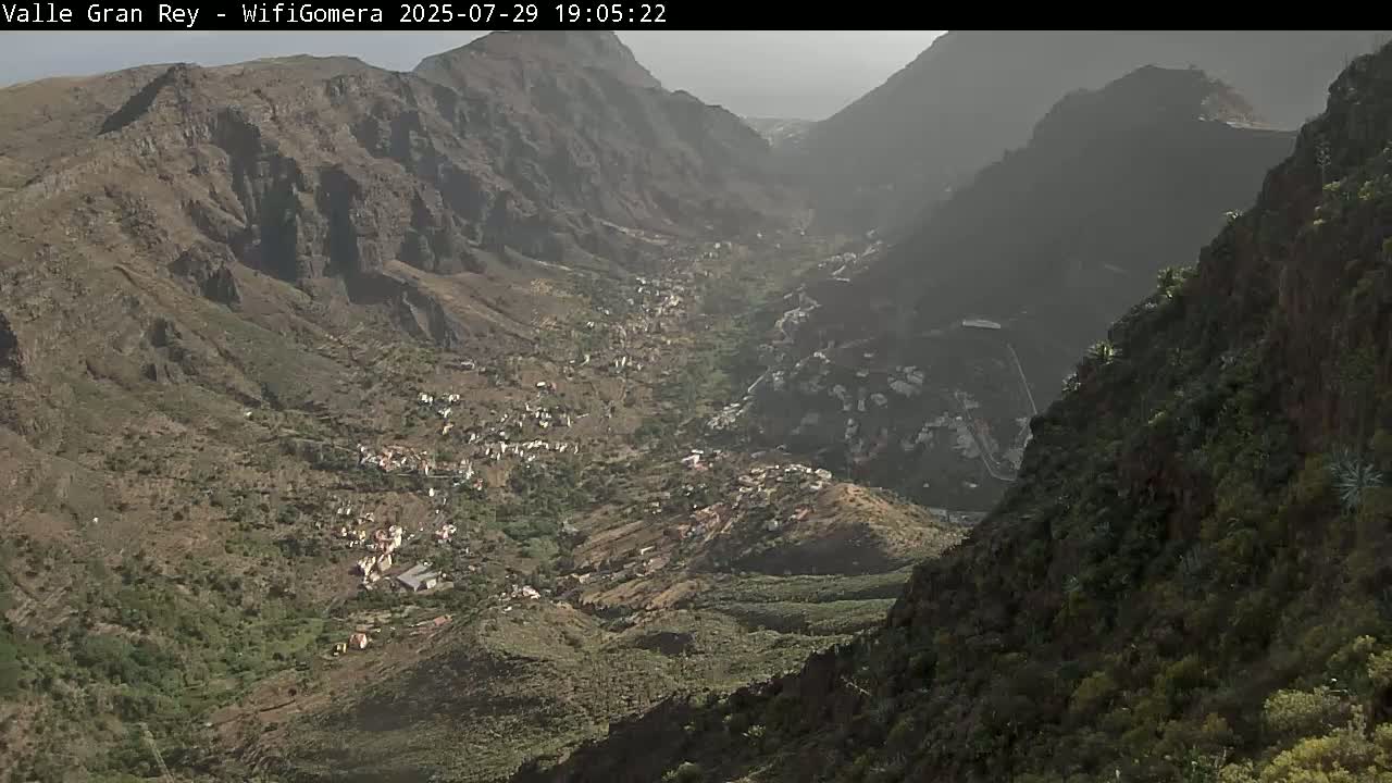 La Gomera, Valle Gran Rey & La Calera Live Cam -  Santa Cruz de Tenerife, Canary Islands, Spain
