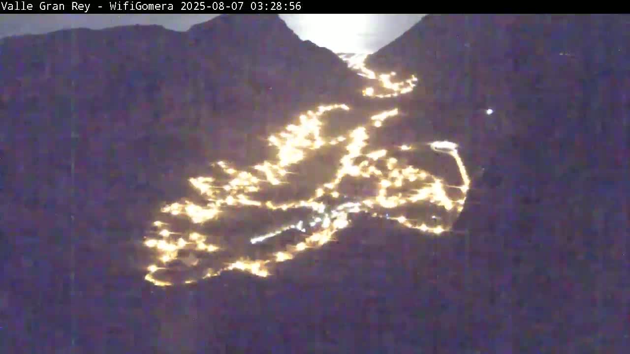 La Gomera, Valle Gran Rey & La Calera Live Cam -  Santa Cruz de Tenerife, Canary Islands, Spain