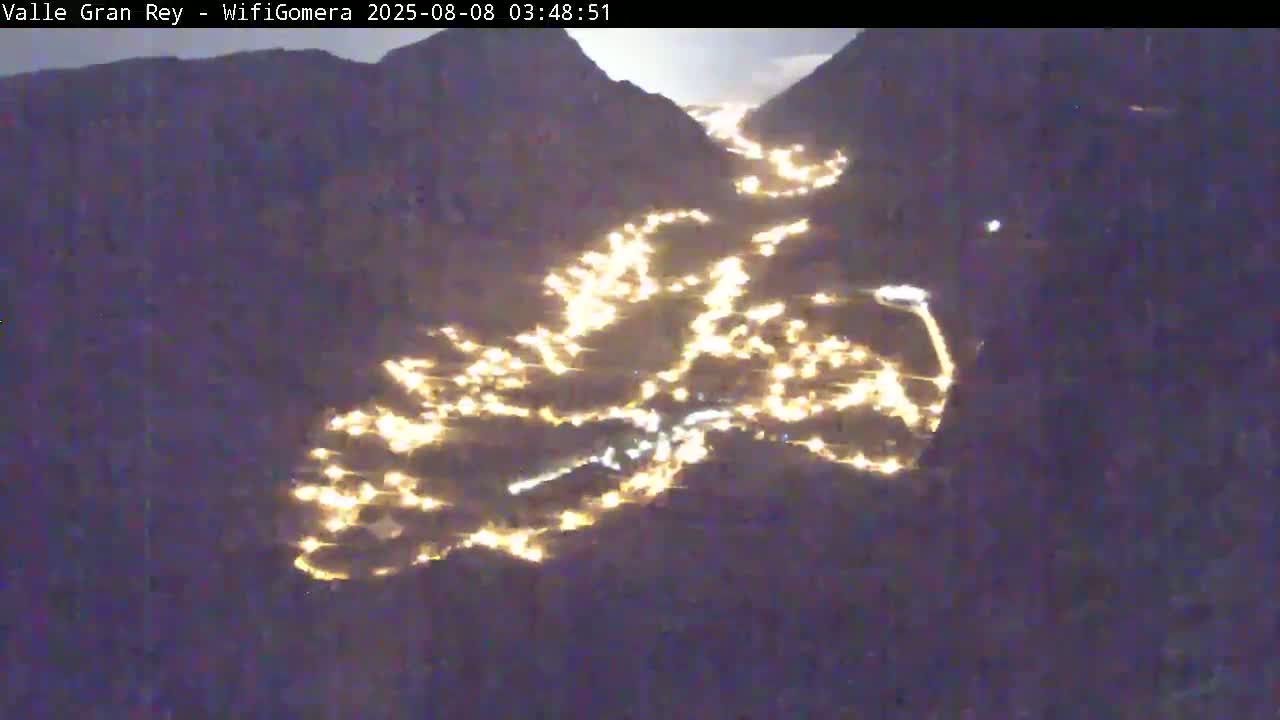 La Gomera, Valle Gran Rey & La Calera Live Cam -  Santa Cruz de Tenerife, Canary Islands, Spain