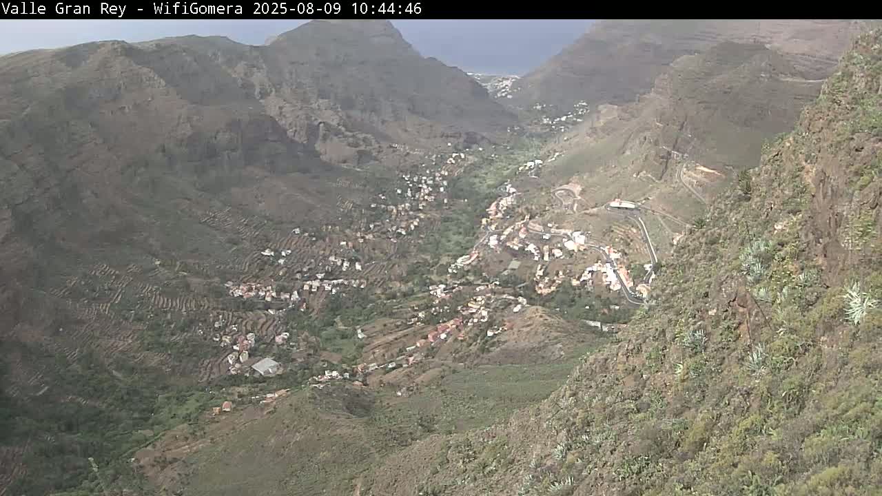 La Gomera, Valle Gran Rey & La Calera Live Cam -  Santa Cruz de Tenerife, Canary Islands, Spain