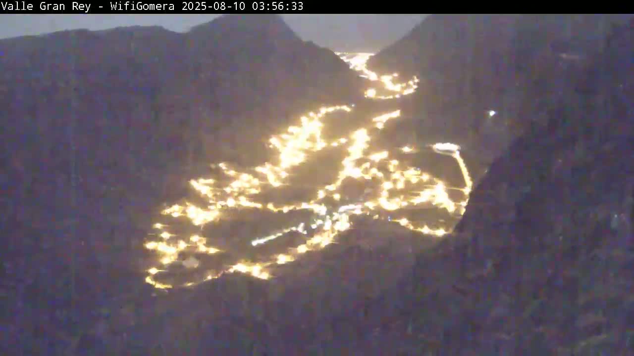 La Gomera, Valle Gran Rey & La Calera Live Cam -  Santa Cruz de Tenerife, Canary Islands, Spain