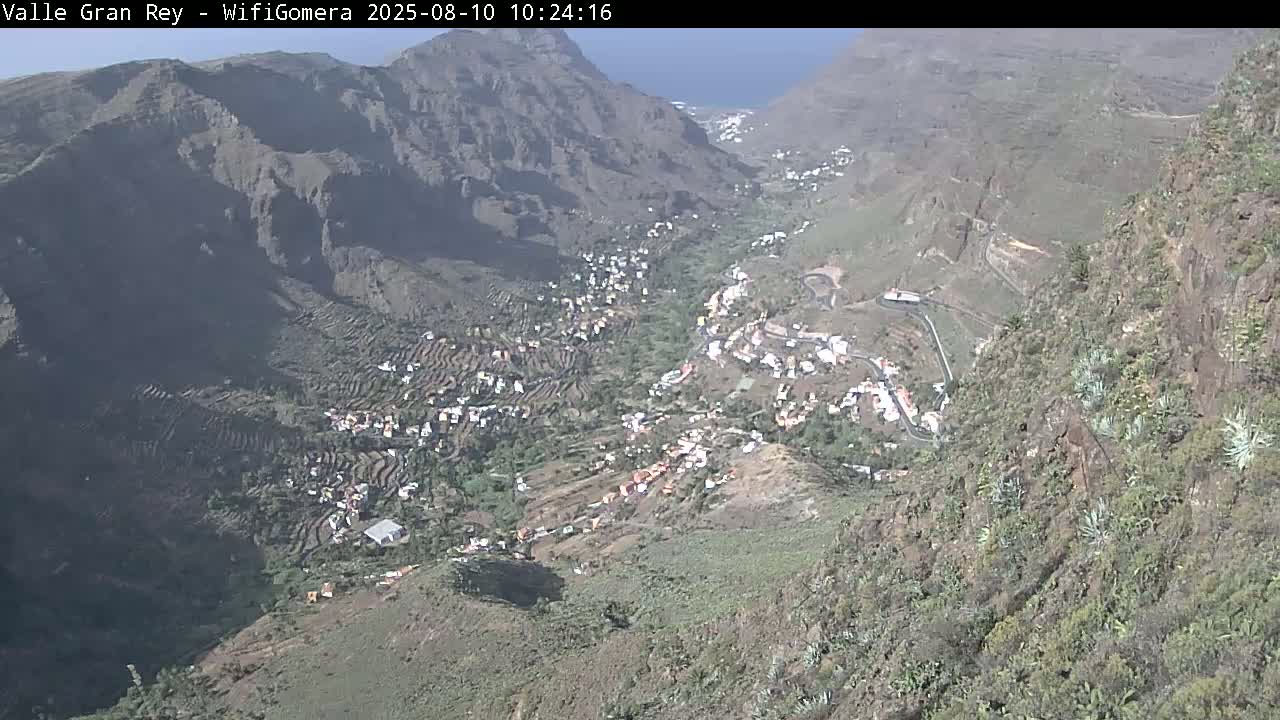 La Gomera, Valle Gran Rey & La Calera Live Cam -  Santa Cruz de Tenerife, Canary Islands, Spain