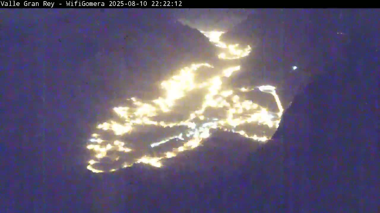 La Gomera, Valle Gran Rey & La Calera Live Cam -  Santa Cruz de Tenerife, Canary Islands, Spain