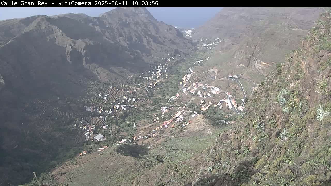 La Gomera, Valle Gran Rey & La Calera Live Cam -  Santa Cruz de Tenerife, Canary Islands, Spain