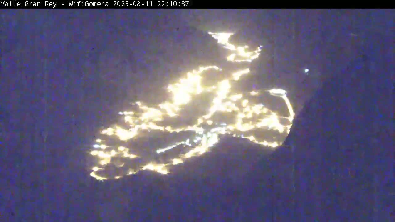 La Gomera, Valle Gran Rey & La Calera Live Cam -  Santa Cruz de Tenerife, Canary Islands, Spain