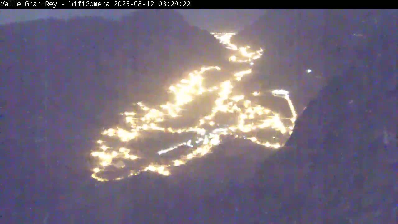 La Gomera, Valle Gran Rey & La Calera Live Cam -  Santa Cruz de Tenerife, Canary Islands, Spain