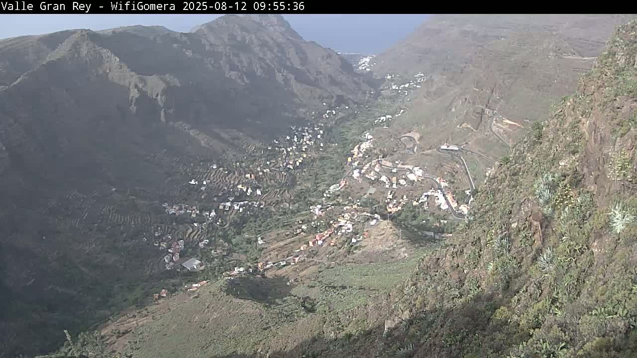 La Gomera, Valle Gran Rey & La Calera Live Cam -  Santa Cruz de Tenerife, Canary Islands, Spain