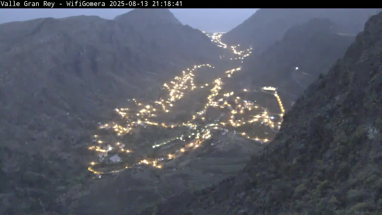 La Gomera, Valle Gran Rey & La Calera Live Cam -  Santa Cruz de Tenerife, Canary Islands, Spain