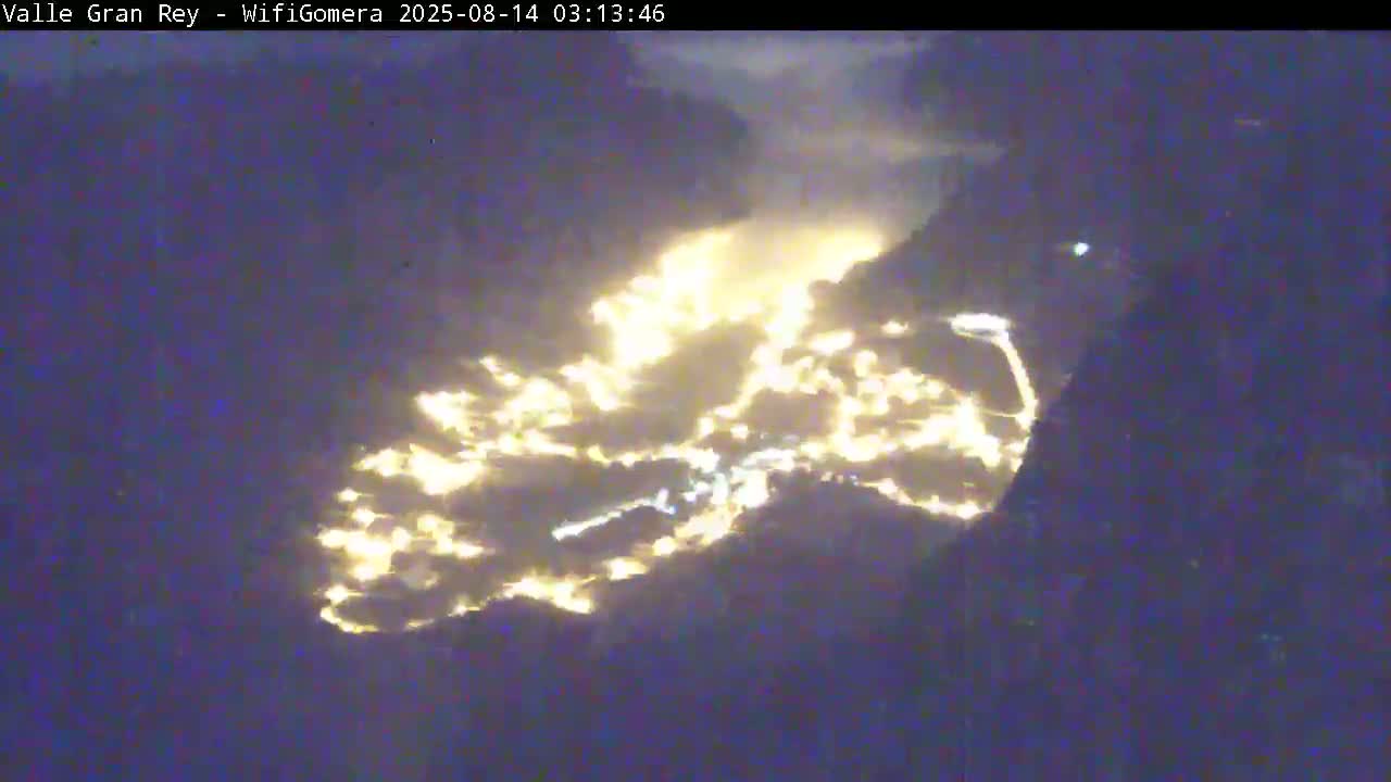 La Gomera, Valle Gran Rey & La Calera Live Cam -  Santa Cruz de Tenerife, Canary Islands, Spain