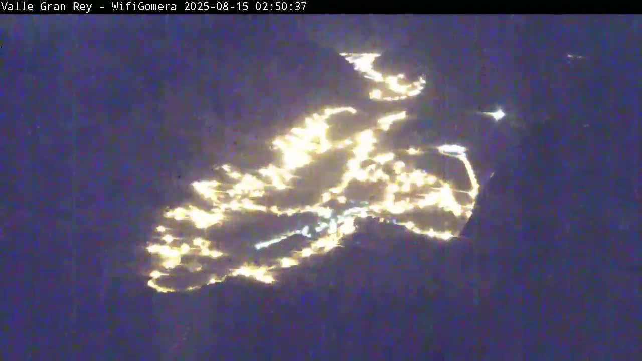 La Gomera, Valle Gran Rey & La Calera Live Cam -  Santa Cruz de Tenerife, Canary Islands, Spain