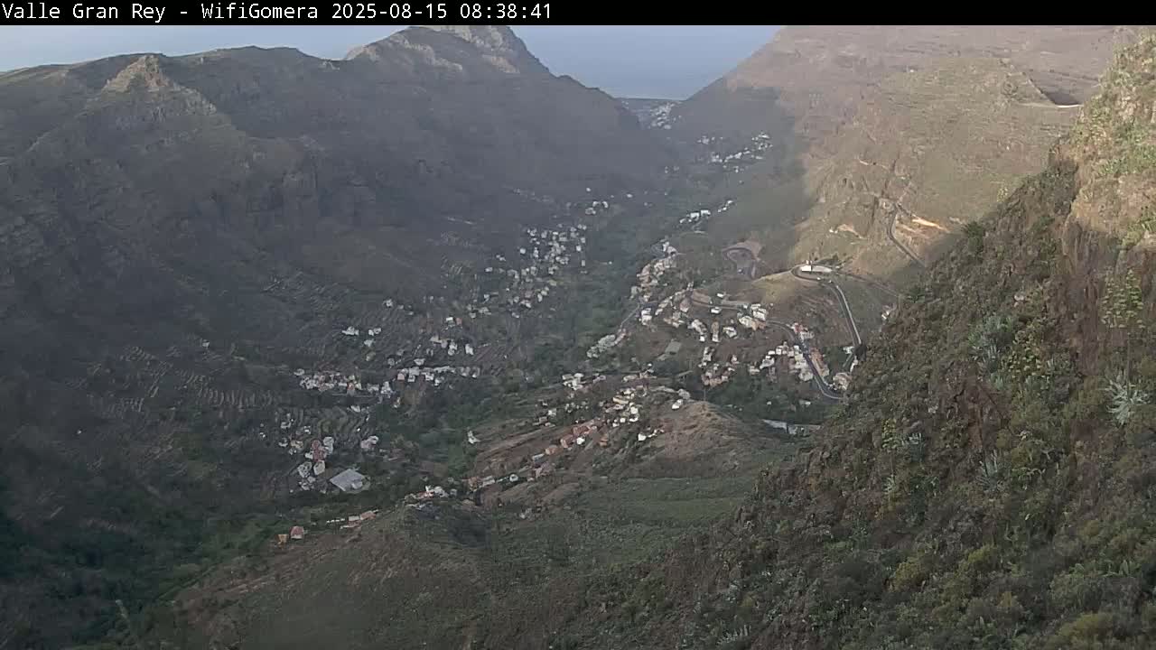 La Gomera, Valle Gran Rey & La Calera Live Cam -  Santa Cruz de Tenerife, Canary Islands, Spain