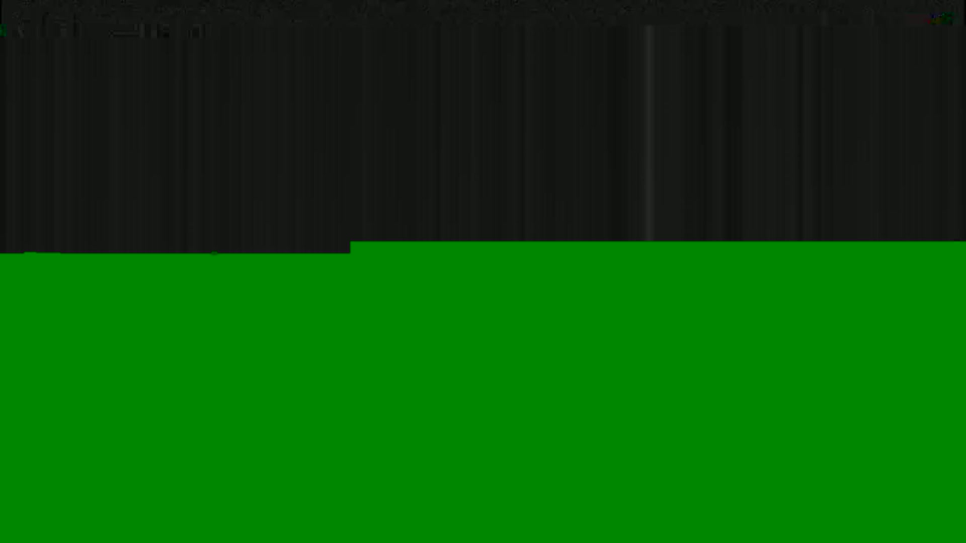 The image shows a dark gray top section above a solid bright green bottom section.