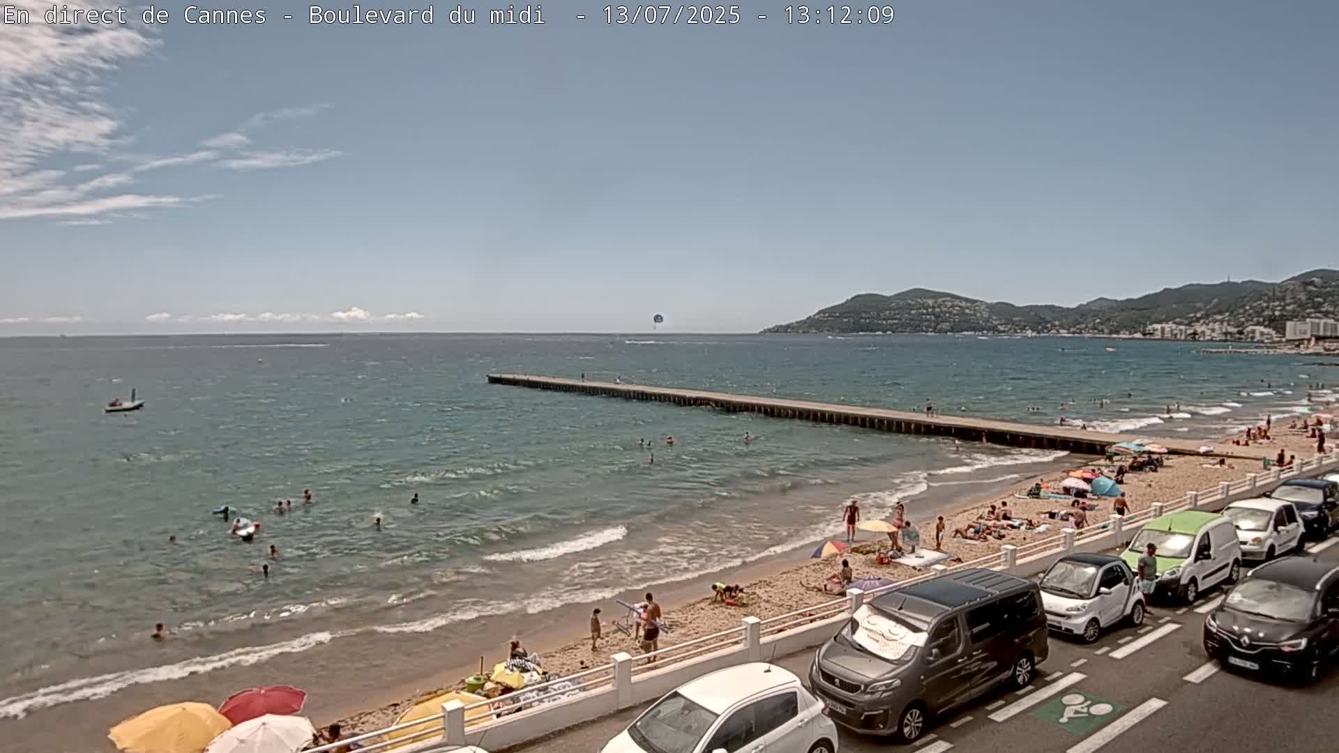Cannes, Boulevard du Midi Louise Moreau Live Cam - Alpes Maritimes, Provence-Alpes-Côte d'Azur, France