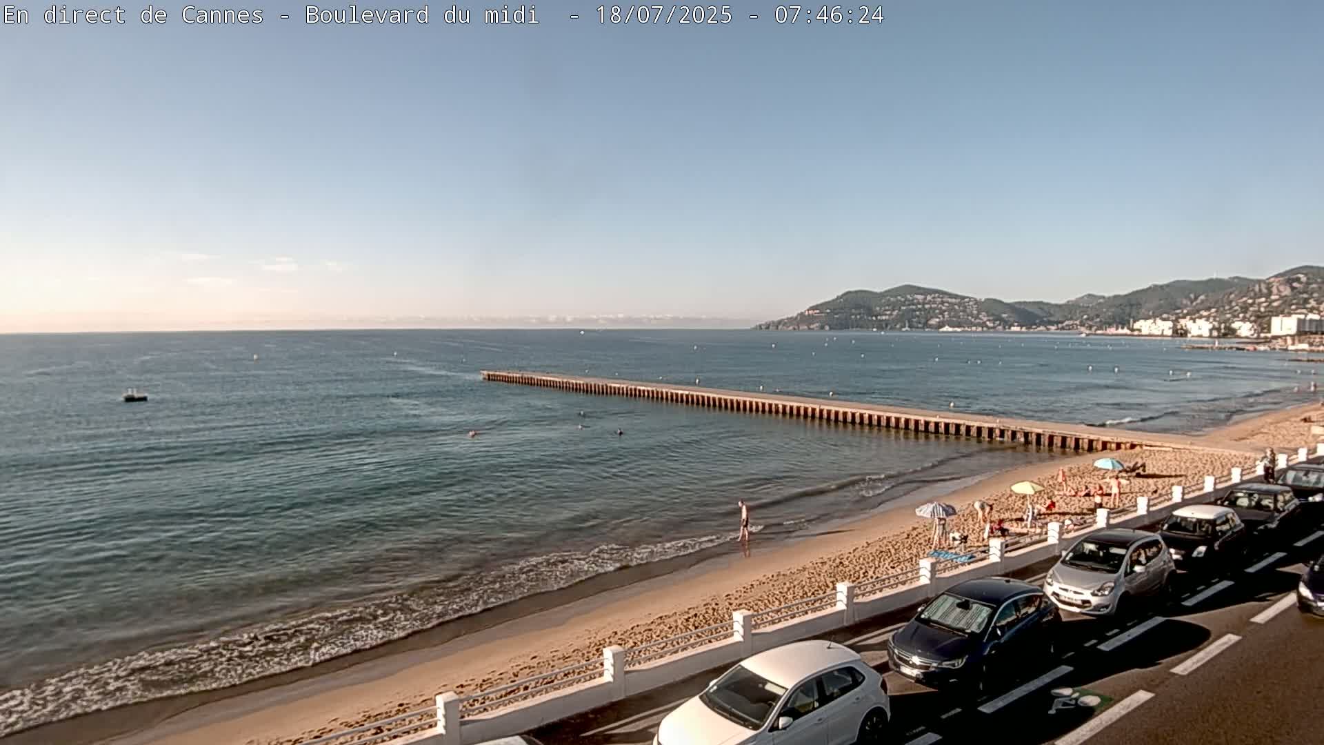 Cannes, Boulevard du Midi Louise Moreau Live Cam - Alpes Maritimes, Provence-Alpes-Côte d'Azur, France