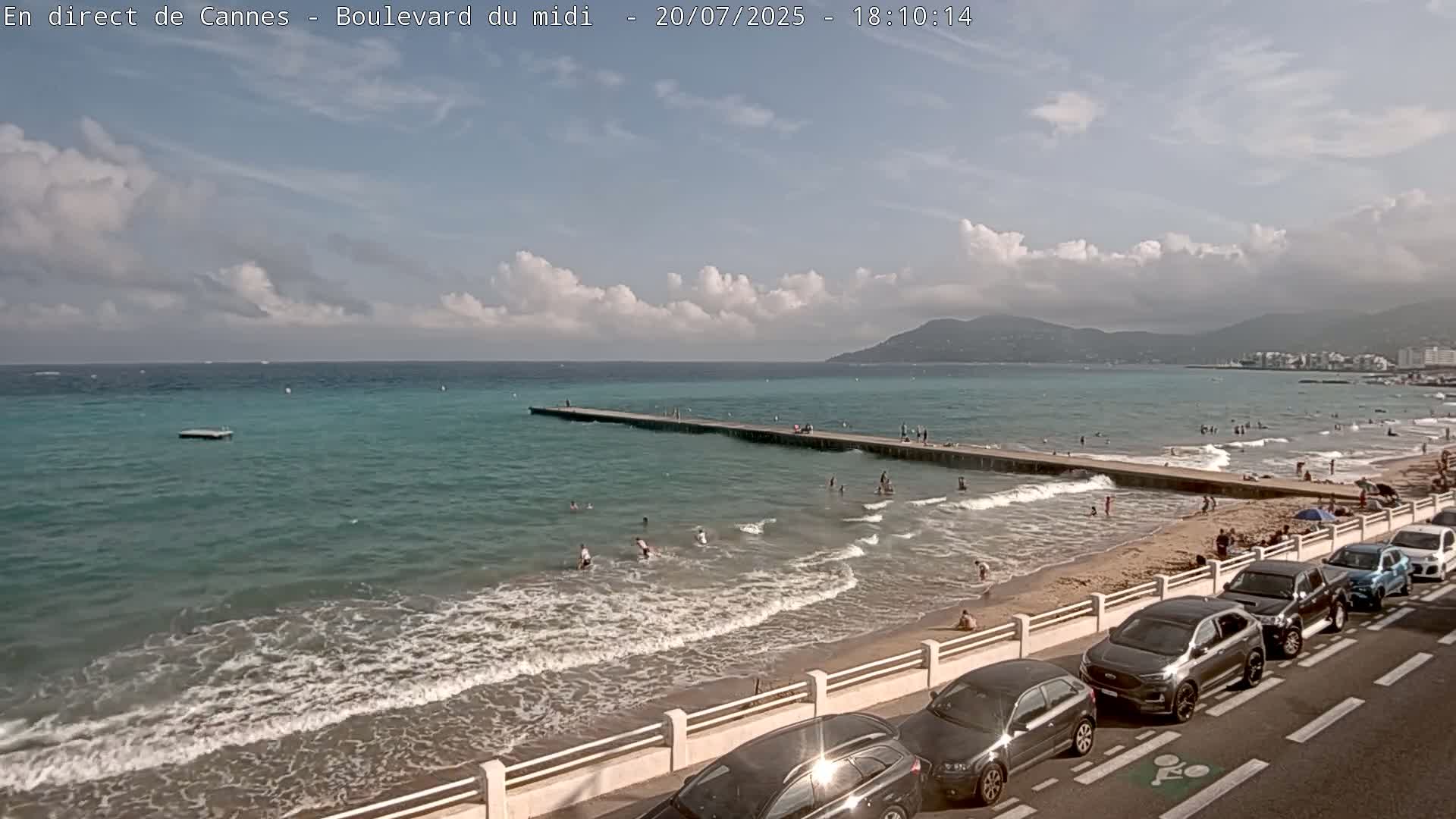 Cannes, Boulevard du Midi Louise Moreau Live Cam - Alpes Maritimes, Provence-Alpes-Côte d'Azur, France